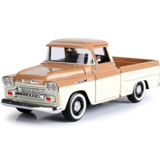 Chevrolet Apache Fleetside Pick Up 1958 béžová/hnědá 1:24 - MOTORMAX Chevy Apache Fleetside Pick-Up 1958 - kovový model auta