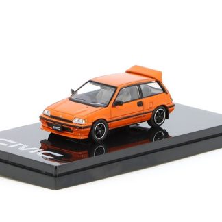 Honda Civic Si (AT) 1984 oranžová 1:64 - Hobby Japan Honda Civic Si (AT) 1984 - kovový model auta