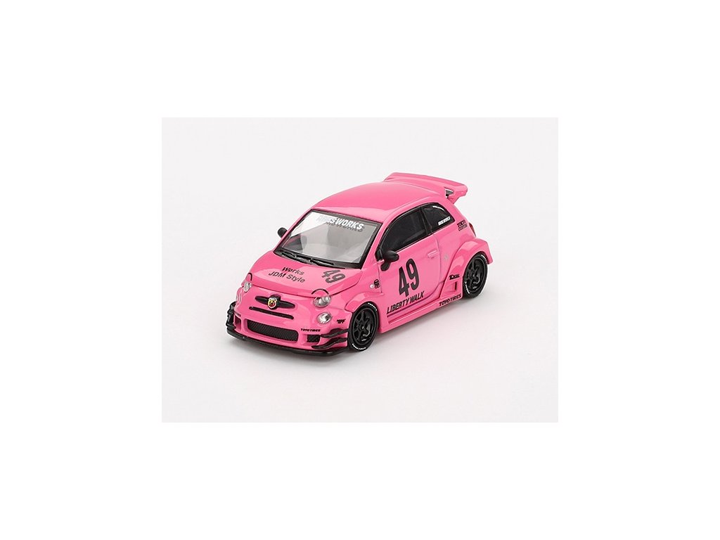 Fiat 595 Abarth LB-Works x ABAS Works 1:64 - MiniGT Fiat 500 D - model auta 1/64