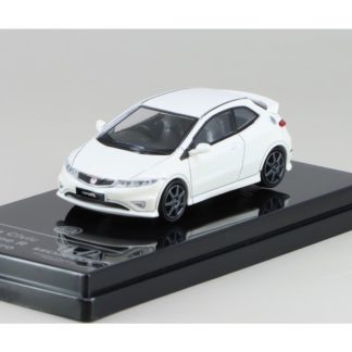 Honda Civic Type R EP3 2001 bílá RHD Pravostranné Řízení 1:64 - PARAGON Models Honda Civic Type R EP3 2001 - kovový model auta 1/64