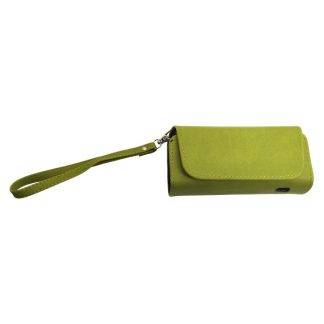 Etui für Iqos grün PVC 2 Fächer mit Schlaufe innen