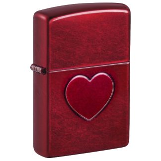 ZIPPO candy apple red Stamped Heart 60007423