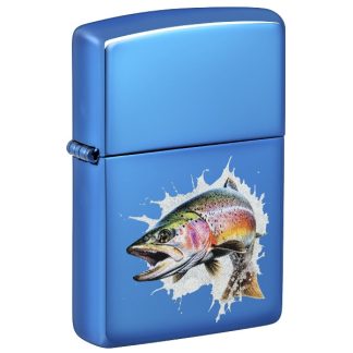 ZIPPO high polish blue Jumping Fish 60007370