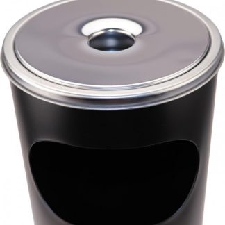 Sand-Standascher Edelstahl schwarz matt