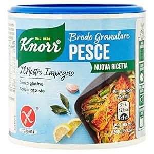 6x Knorr Brodo Granulare Nuova Ricetta Pesce Granulated Broth Fish 150 g