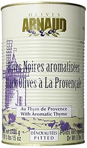 Arnaud Arnaud 2.7 kg Black Olives No Core with Thyme in Sunflower Oil