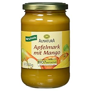 Alnatura Organic Apple Paste with Mango, Vegan, 360 g