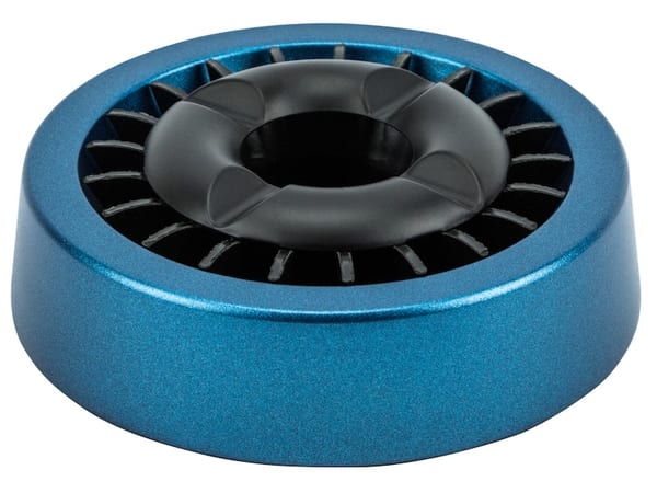 Ascher mit Stern-Einsatz blau glitter/schwarz 13 cm