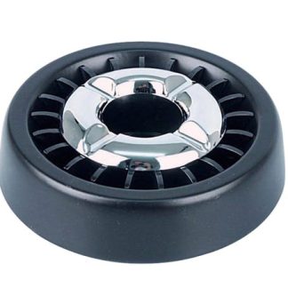 Ascher mit Stern-Einsatz schwarz/chrom 13 cm