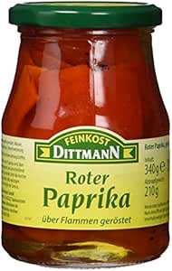 Feinkost Dittmann Roasted Red Peppers 340 g Pack of 3