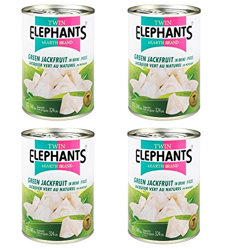 4 x Jackfruit in Water Meat Substitute Vegetarian Vegan Green Jacktree Fruit 4 x 540 g Jack Fruit Nangka