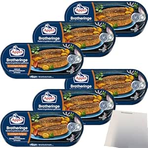 Appel Filleted Roasting Rings in Spicy Infusion Golden Brown Roasted Pack of 6 (6 x 325 g Tub) + usy Block