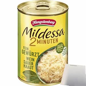 usy Bundle for Hengstenberg Mildessa 2 Minutes Wine Sauerkraut (400 g Tub) + usy Block