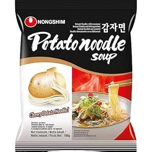 Nong Shim Instant Noodles Potato Noodle Soup - Korean Soup with Potato Noodles - Quick Preparation - 1 x 100 g