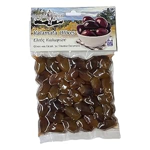 Candia Crop Greek Kalamata Olives with Stone, Pack of 5 x 200 g (Total: 1 kg)