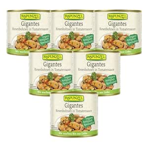 Rapunzel Bio Gigantes Giant Beans in Tomato Sauce, in the Do (6 x 230 g)