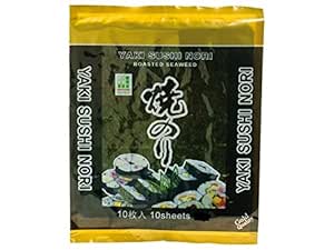 JHFOODS Yaki Sushi Nori Gold Quality Roasted Seaweed 10 Sheets (25g)