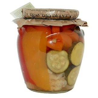 Antipasto Giardiniera Large in Agrodolce - Vegetable Mix in Vinegar with Zucchini, Peppers, Onions, Cauliflower, Carrots 500 g