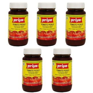 Priya Tomato Pickle without Garlic (Bundle of 5 x 300 g)