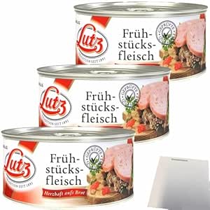 usy Bundle for Lutz Breakfast Meat Pack of 3 (3 x 125 g Tin) + usy Block