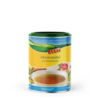 Asal Vegetable broth without yeast 480 g for approx. 96 plates - vegetable broth with 20% only herbs, vegetables and spices, without celery, no yeast, gluten and lactose free, ideal as a salt
