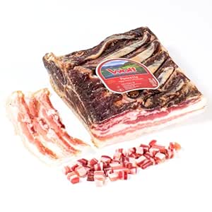 Wolf, Stretched Bacon Slice Lightly Smoked with Beech Wood Carefully Selected Pork Gluten Free Vacuum Packed 230g (Minimum Net Weight Guaranteed)