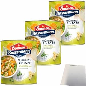 usy Bundle for Sun Bassermann Spring Stew Pack of 3 (3 x 800 g Tin) + usy Block