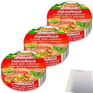 usy Bundle for Böklunder Ice Bone Meat in Aspic Pack of 3 (3 x 200 g Tub) + usy Block