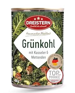 DREISTERN Kale 400 g I With Vegetables & Potatoes I Hearty Ready Meal in Recyclable Canning I Long Shelf Life Thanks to Natural Preservation I Homemade Quality