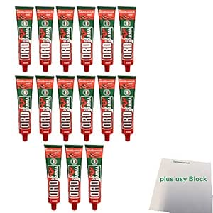 Oro di Parma Tomato Paste with Peppers Sharp Pack of 15 (15 x 200 g) + usy Block