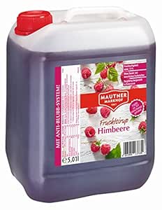 Mautner Markhof Raspberry Syrup - 5L Gastro Bottle - Fruity Mix Syrup for Bars & Catering