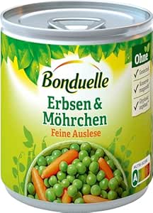 Bonduelle Green Peas with Carrots, Finest Selection, 200 g