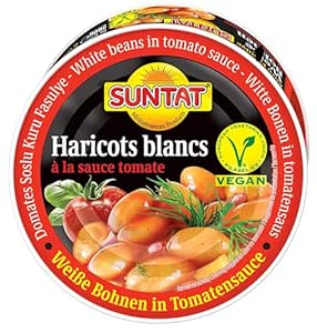 Suntat White Beans in Tomato Sauce Vegan 4 x 280 g Pack of 4