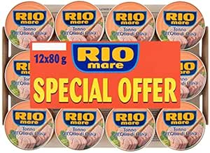 Rio Mare Tonno Olive, Tuna in Olive Oil, 12 x 80 g