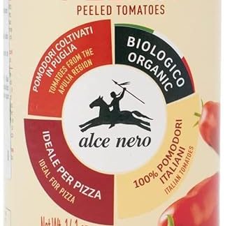 Alce Nero Pomodori Pelati Biologico Organic Peeled Tomato Sauce from Italy 400 g Pack of 24