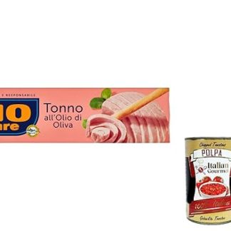 96x Rio Mare Tonno all'Olio di Oliva Tuna in Olive Oil, Yellowfin Thun 80g + Italian Gourmet Polpa 400g