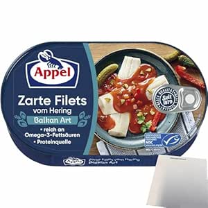 Appel Delicate Fillets of Herring Balkan Art (200 g Tub) + usy Block