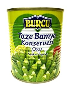 6 x 800 g (440 g net) Burcu Okra Okra in Tin Ready Meal - Bamya Preserved