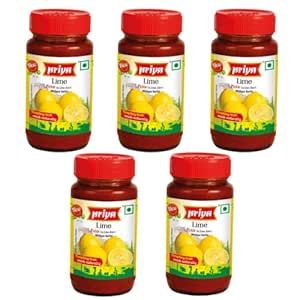 Priyas Lime Pickles in Lime Juice (Bundle of 5 x 300 g)