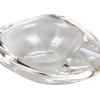 Zigarrenascher Kristallglas oval transparent 1 Ablage
