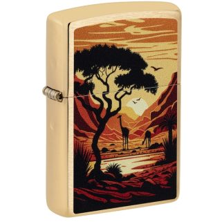ZIPPO messing gebürstet Giraffes 60007377