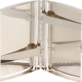 Zigarettenetui JC Metall nickel geb.m.Ornament seitich 20er