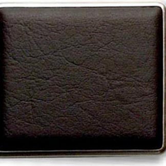 Zigtt.-Etui v.H. Lederoptik schwarz, Rahmen Nickel matt 18er