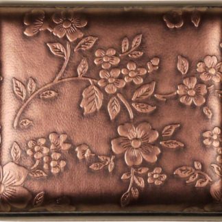Zigtt.-Etui v.H. KL Blumen bronze Rahmen Nickel matt 18er
