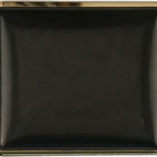 Zigtt.-Etui v.H. Soft-Leder schwarz Rahmen vergoldet 18er