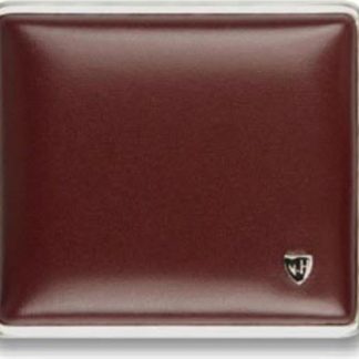 Zigtt.-Etui v.H. Soft-Leder rot, Rahmen nickel 18er