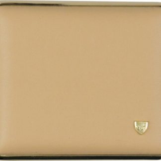 Zigtt.-Etui v.H. Soft-Leder beige, Rahmen vergoldet 18er