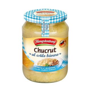 HENGSTENBERG Sauerkraut with Bavarian Style Wine Glass 650 g Pack of 2