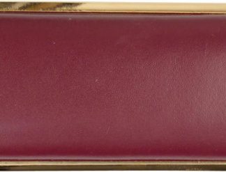Zigtt.-Etui v.H. Leder bordeaux Rahmen vergoldet 100/8er
