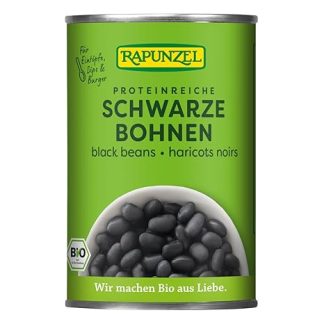 Rapunzel Organic Black Beans in a Tin, 400 g, Organic